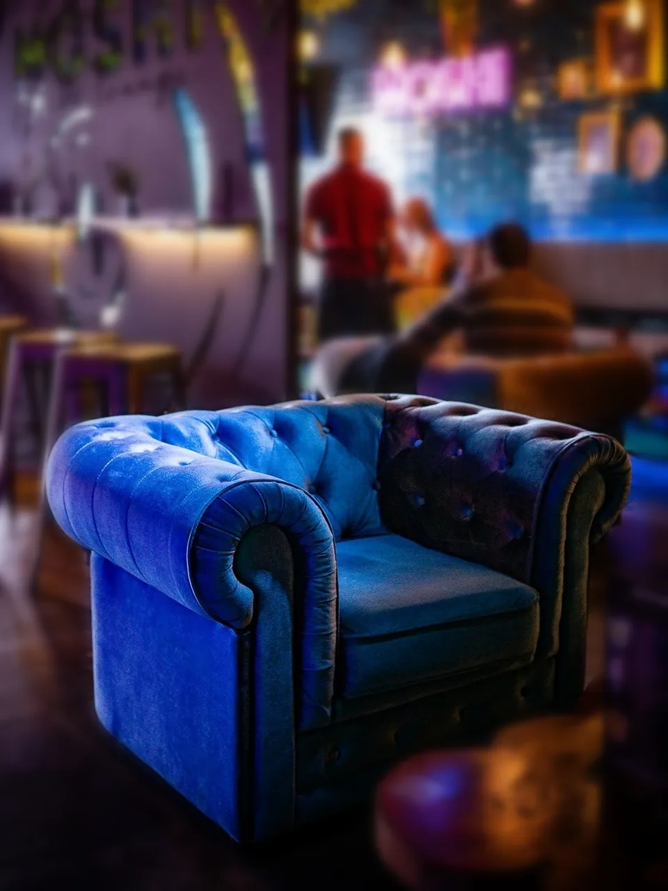 Sofás del espacio Moshi Lounge